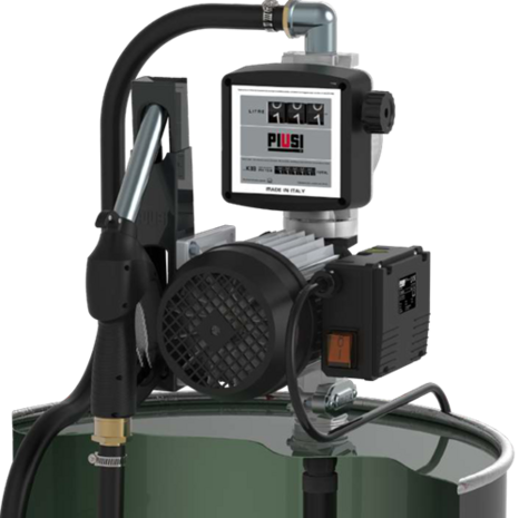Piusi Drum Viscomat 70 M K33 vatpompset voor Smeerolie/Diesel met meter