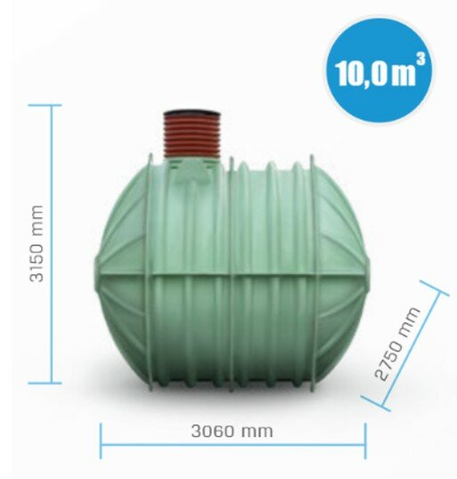 Watertank Ondergrondse tank 10.000 liter