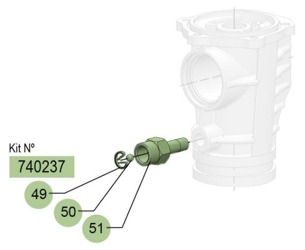 Samoa repair kit uitlaatklep 1/4 PM3 55:1 vetpompen 404100 405100 407200 409200