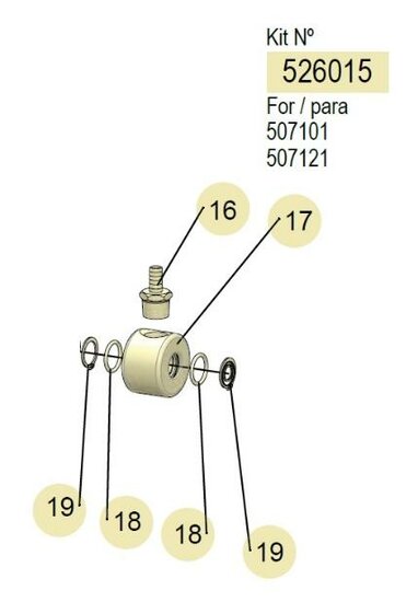 Samoa haspel swivel 507101/507121 series lucht,water,antivries