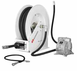 Samoa pneumatische afgewerkte olie afvoerpompset 100 l/min met afvoerhaspel G1 x 15 meter