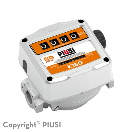 Piusi K150 Mechanische volume meter G1 BSP 25-150 l/min Biodiesel B100 Versie A