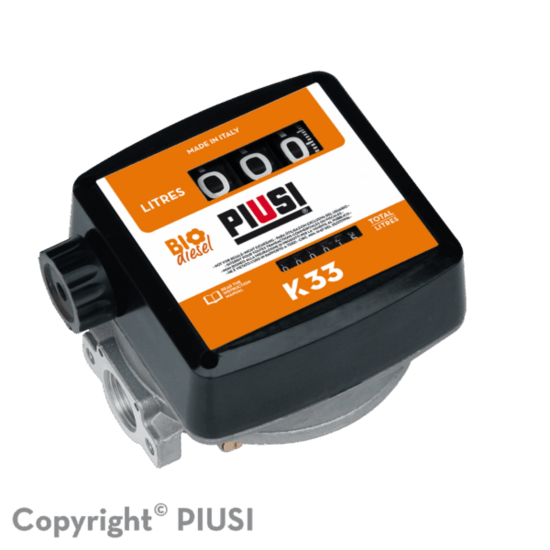 Piusi K33 Mechanische volume meter 20-120 l/min Biodiesel B100 Versie A