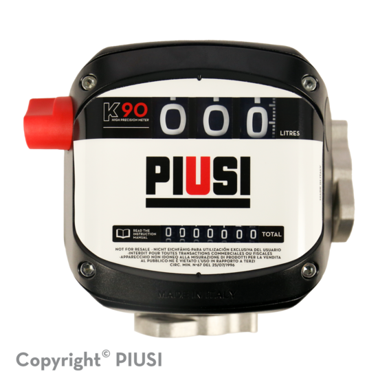 Piusi K90 Mechanische volume meter Diesel 20-90 l/min haaks