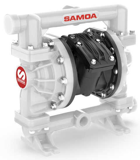 Samoa UP10 luchtaangedreven membraanpomp 200 l/min G1 DN25 BSP 8 bar