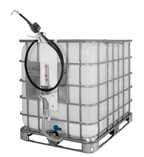 Samoa Pumpmaster PM2 3:1 oliepompset aan IBC