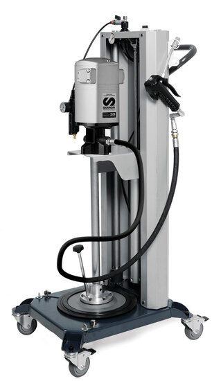 Samoa Pumpmaster PM35 60 mobiel doorsmeerpers met lift/ram slang/pistool