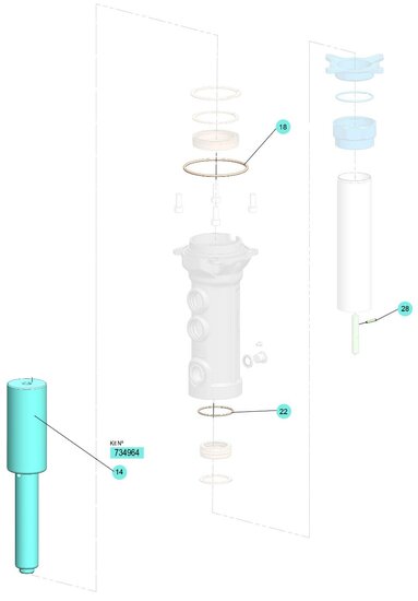 Samoa shaft repair kit PM4 3:1 pompen.