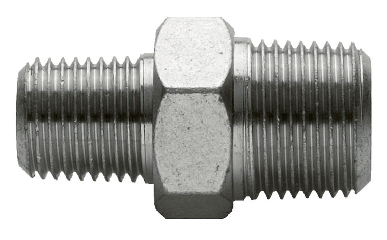 Samoa zeskantnippel 3/8 x 1/4 BSPT voor luchtaccesoires op pneum.pompen