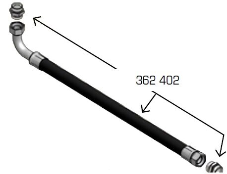 Samoa zuigslangset 1800mm 11/2 incl. kopp. voor PM45 en 60 stubby pompen