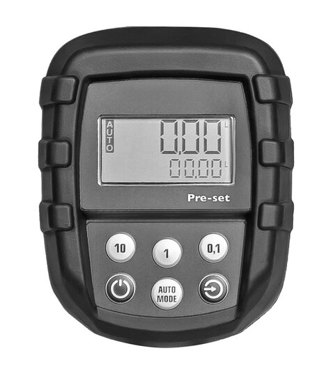 Samoa digitale voorinstelbare handoliemeter G1/2 BSP 1-30 l/min 70 bar flex. uitloop