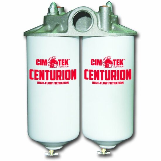 CimTek Centurion dubbele filterhouder 11/2 BSP  aluminium