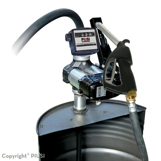 Piusi Drum Bi-Pump 12V K33 S3000 Dieselpompset vatmontage
