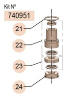 Samoa repair kit GK-2 pakkingset pomphuis onderzijde Pumpmaster PM3 55:1