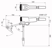 Piusi K500  PRESET Digitale handoliemeter vaste uitloop