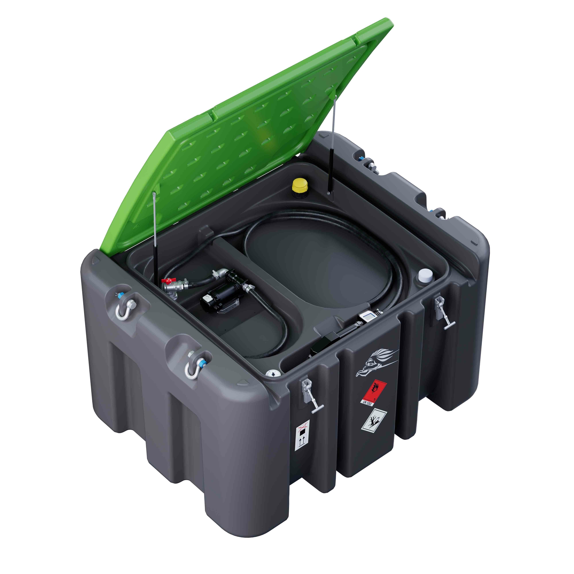 Dieseltank 970 liter KINGSPAN incl. 12, 24 of 230 volt pompset