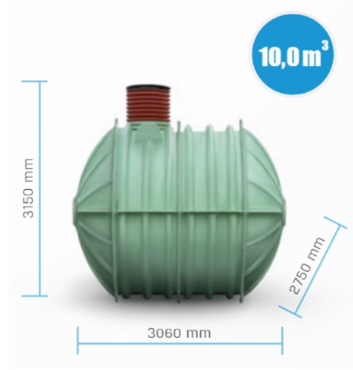 Watertank Ondergrondse tank 10.000 liter