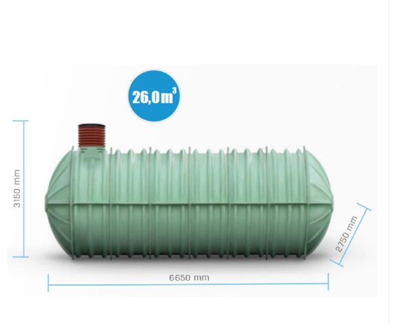 Watertank Ondergrondse tank 26.000 liter