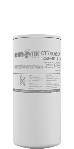 CimTek spin-on filterelement Hydrosorb  260 HS-II-10 65 l/min 10 mu