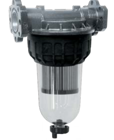 Piusi Clear Captor Strainer Filterhouder/bol alu G1 BSP F incl. cartridge Fuel 100 ltr/min 120 micron