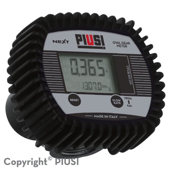 Piusi Next/2 Digitale vloeistofmeter 3/4 BSP 6-60 l/min 70 bar