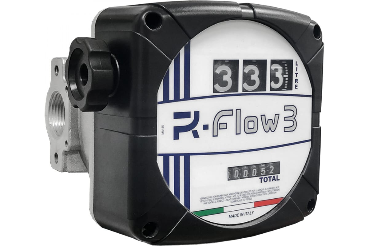 Adam Pumps R-Flow Mechanische volumemeter Diesel 3 cijferig 20-120 l/min 1 BSP model B (NU RF3A1)