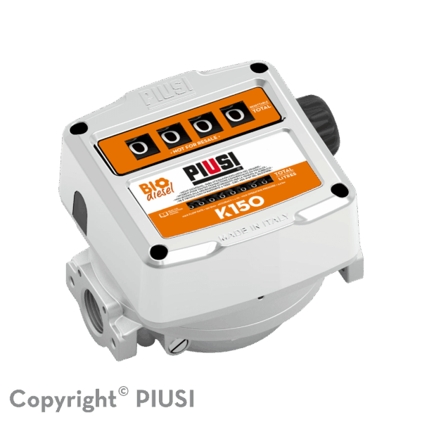 Piusi K150 Mechanische volume meter G1 BSP 25-150 l/min Biodiesel B100 Versie A