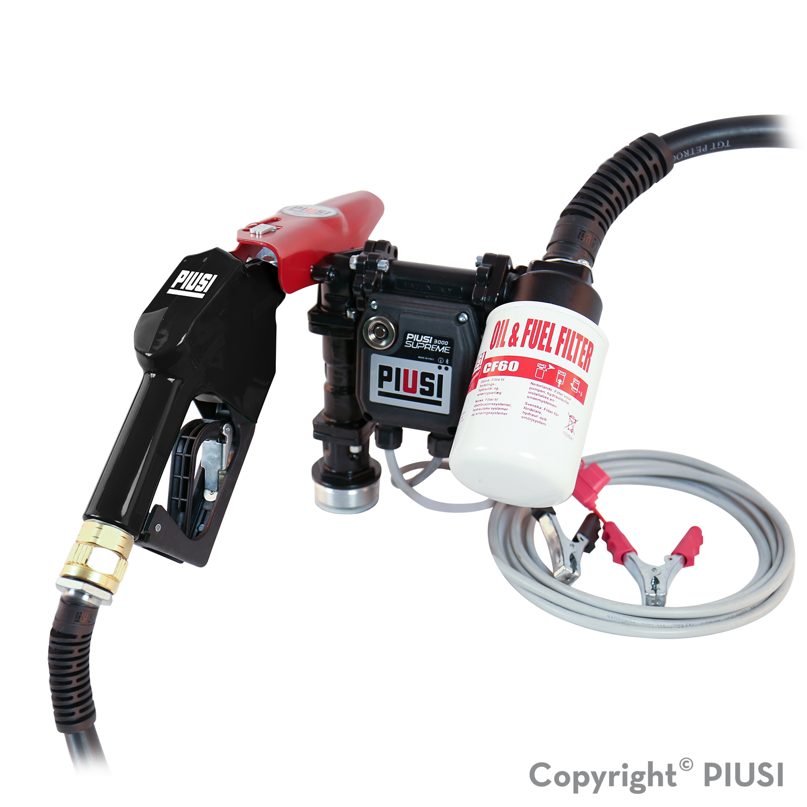 Piusi 3000 SUPREME vatpompset G2 voor mobiele tanks versie DRUM / horizontaal + filter