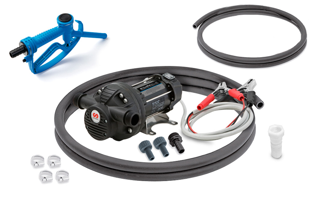 Samoa adblue elektrische membraanpompset - Solura serie 35 l/min 12 vdc manueel pistool