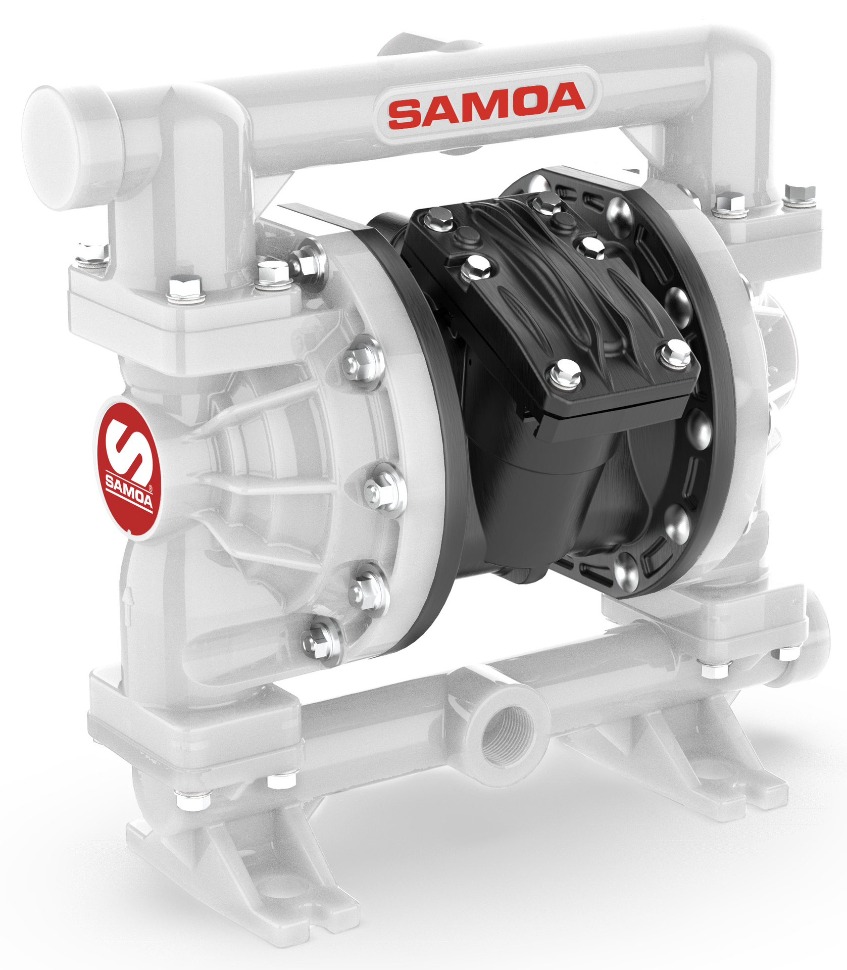 Samoa UP10 luchtaangedreven membraanpomp 200 l/min G1 DN25 BSP 8 bar