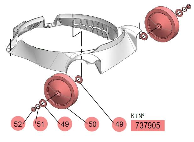 Samoa loopwielenset groot 160mm voor ao unit 372500