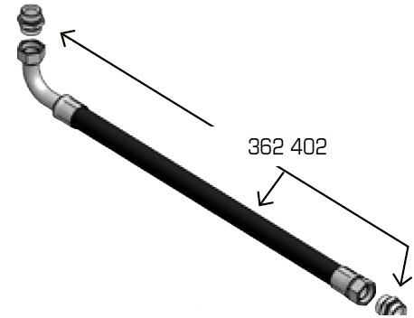 Samoa zuigslangset 1800mm 11/2 incl. kopp. voor PM45 en 60 stubby pompen