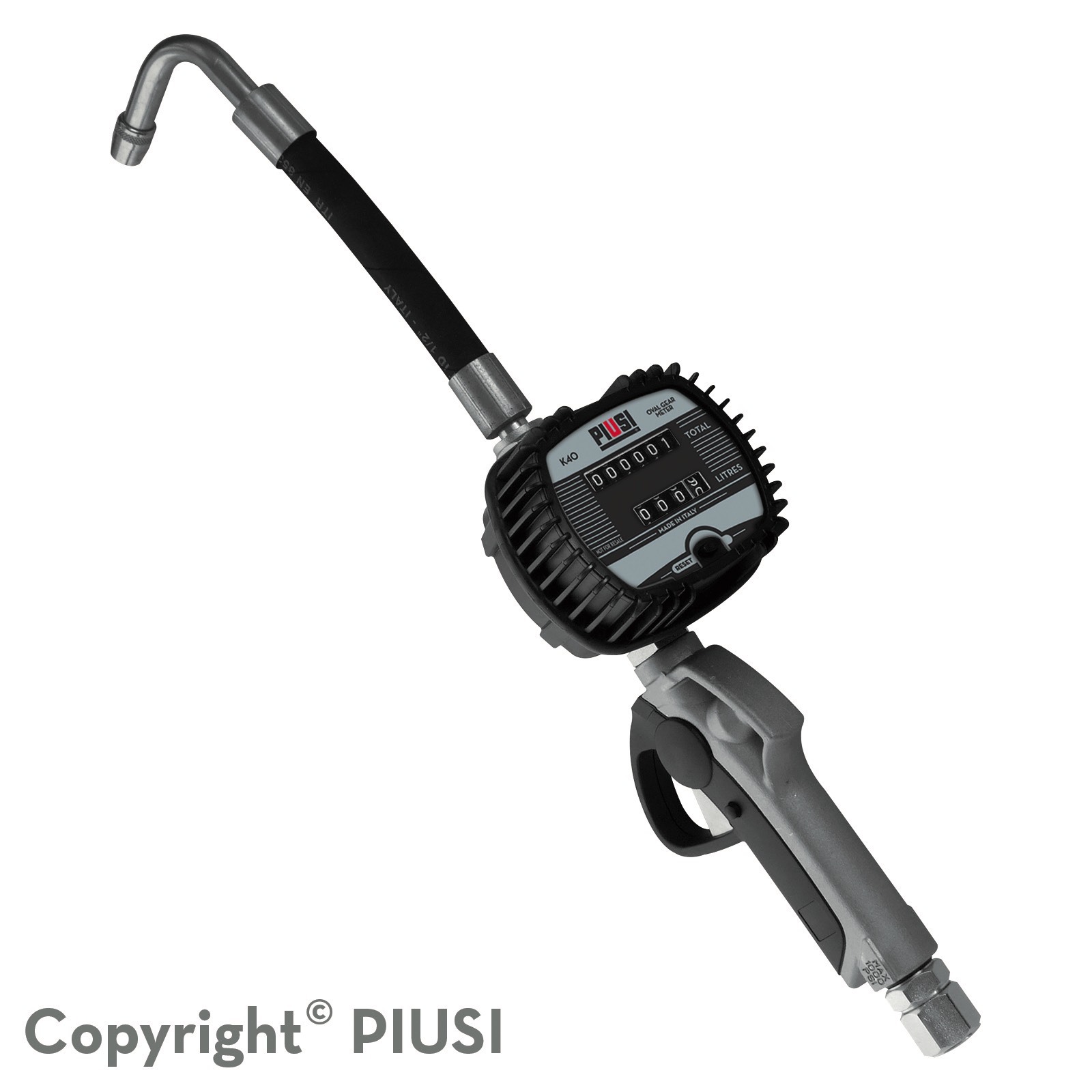 Piusi K40 EASY OIL Mechanische handoliemeter flex uitloop 1-30 l/min 1/2 70bar