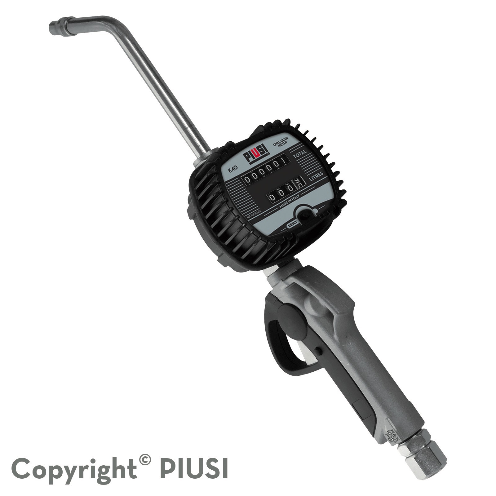 Piusi K40 EASY OIL Mechanische handoliemeter vaste uitloop 1-30 l/min 1/2 70bar