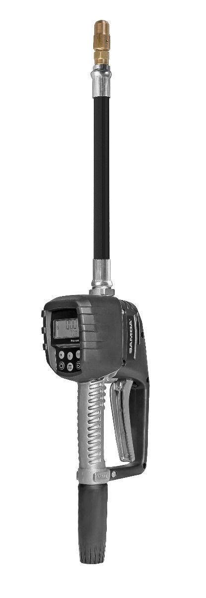 Samoa digitale voorinstelbare handoliemeter G1/2 BSP 1-30 l/min 70 bar flex. uitloop