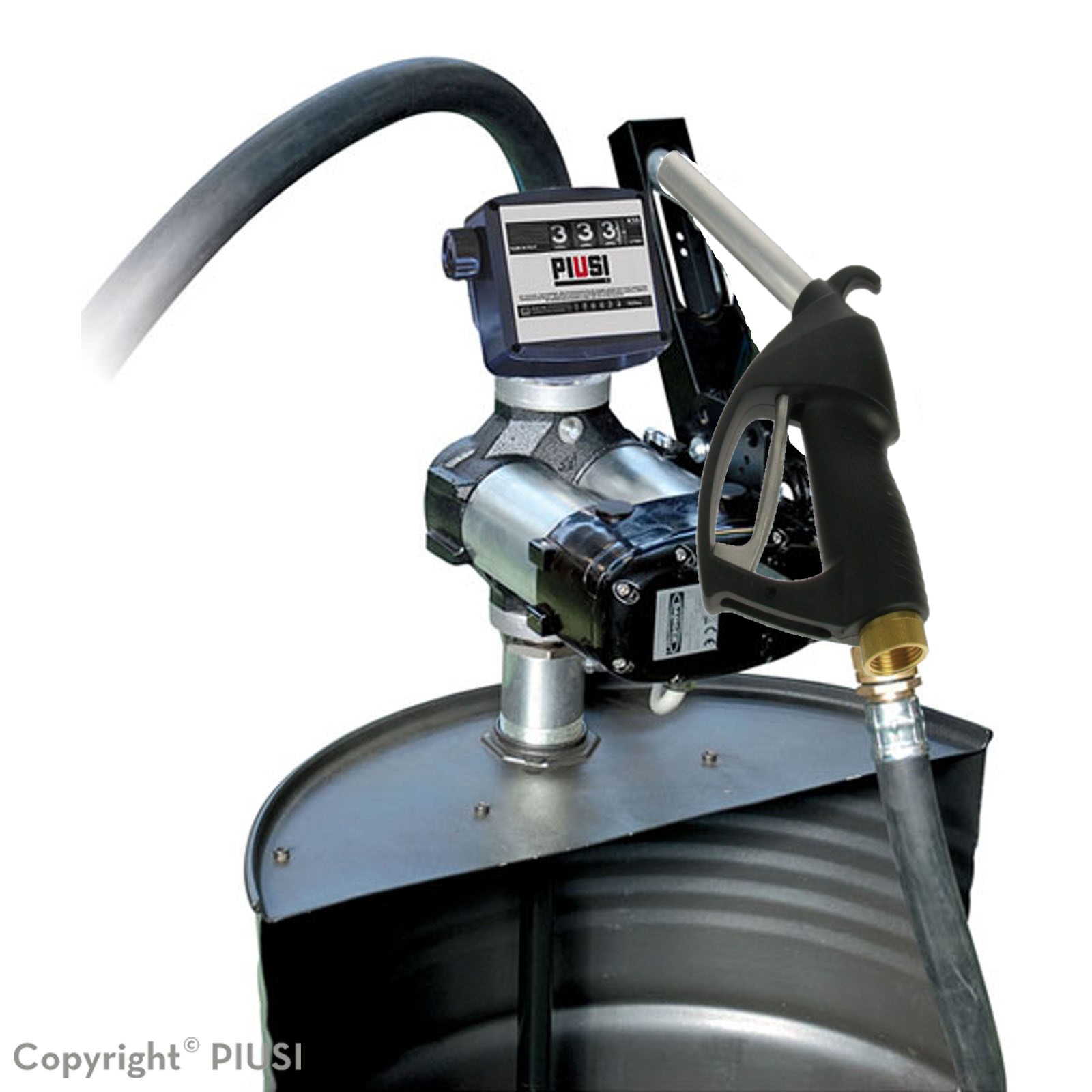 Piusi Drum Bi-Pump 24V K33 S3000 Dieselpompset vatmontage