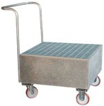 VERRIJDBARE LEKBAK GEGALVANISEERD 220LTR MET ROOSTER