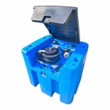 AdBlue ® geschikte 980 liter met 8 meter slang op slanghaspel en automatisch vulpistool met 12 Volt pompsysteem