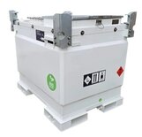 Dieseltank IBC 800 liter stalen Dieseltank met Dieselpomp en UN, TÜV en ADR keurmerk (kleur wit)