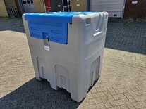 800 liter Dieseltank met 10 meter slang op slanghaspel en met 12 of 230 Volt Dieselvulpomp