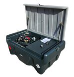 240 liter Dieseltank met hijsogen, inhoudsmet, afsluitbare tankdop en afsluitbare beschermkap 230 Volt