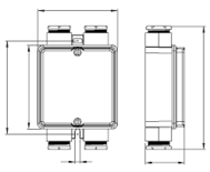 Labkotec Alu lasdoos 2 sensoren LJB3-78-83