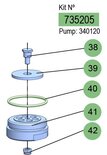 Samoa repairkit voetklep Pumpmaster PM4 3:1 pneumatische oliepomp model 340120