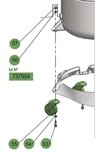Samoa zwenkwielenset 80mm voor ao units 100 liter